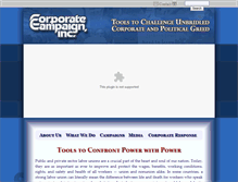 Tablet Screenshot of corporatecampaign.org